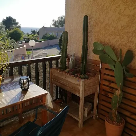 Les Gorguettes, Avec Terrasse Vue Mer, A 10 Min A Pieds De La Lägenhet Sanary-sur-Mer